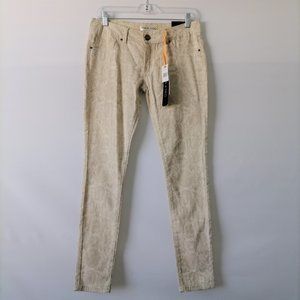 NWT Only You Womens Beige Low Rise Snake Print Ankle Skinny Jeans Size 13